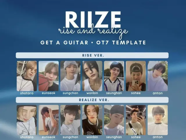 RIIZE PHOTOBOOK ALBUM GET A GUITAR OFFICIAL PHOTOCARD | eBay