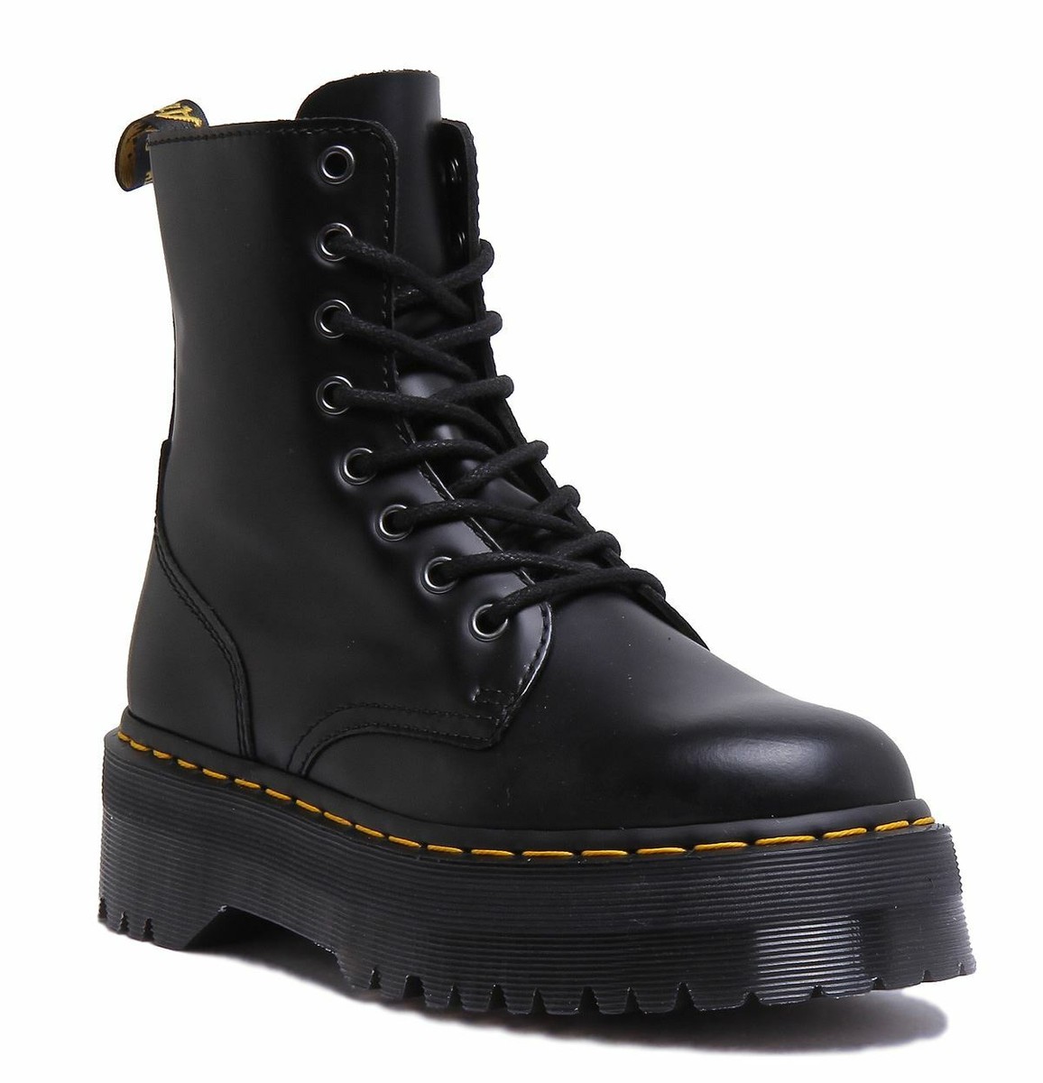 Dr Martens Jadon Dm Polish 8 Eye Womens Boots In Black US 5- 12 | eBay