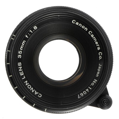 CANON 35mm F1.8 LENS L39 LEICA LTM REPAINTED SEMI GLOSSY BLACK