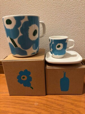 Blue Bottle Coffee Marimekko Unikko Mag w/ Espresso Cup & Saucer