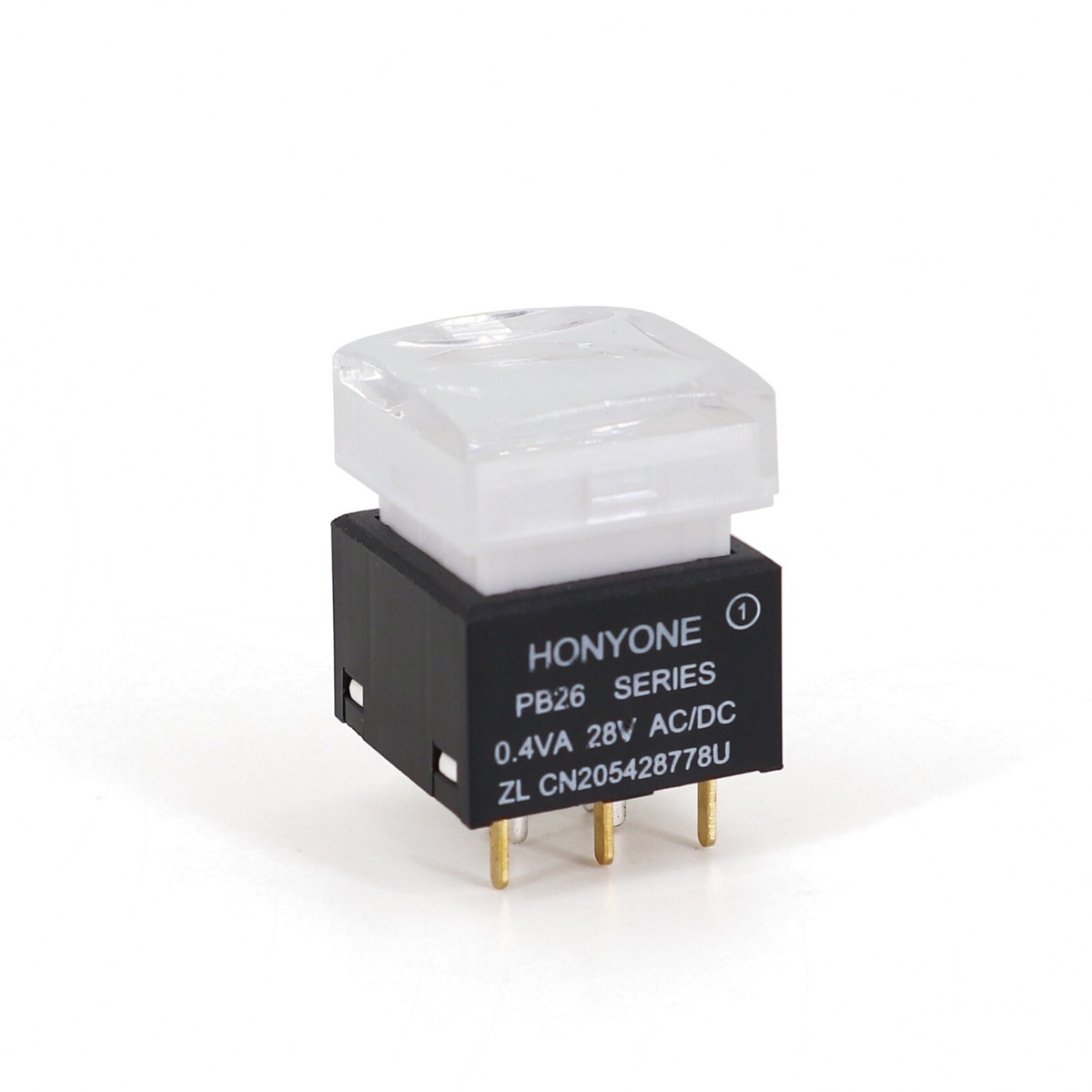 PB26-13M RGB LED Square SPDT Momentary Push Button Switch for