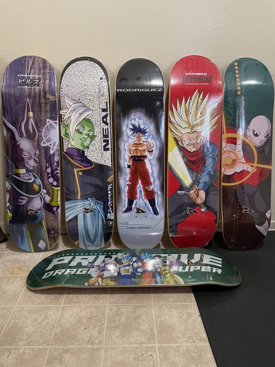 primitive skateboard dragon ball super decks (6 decks total) rare