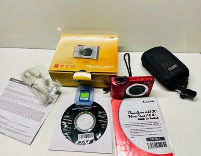 Canon PowerShot A2300 16.0MP Digital Camera - Red for sale online