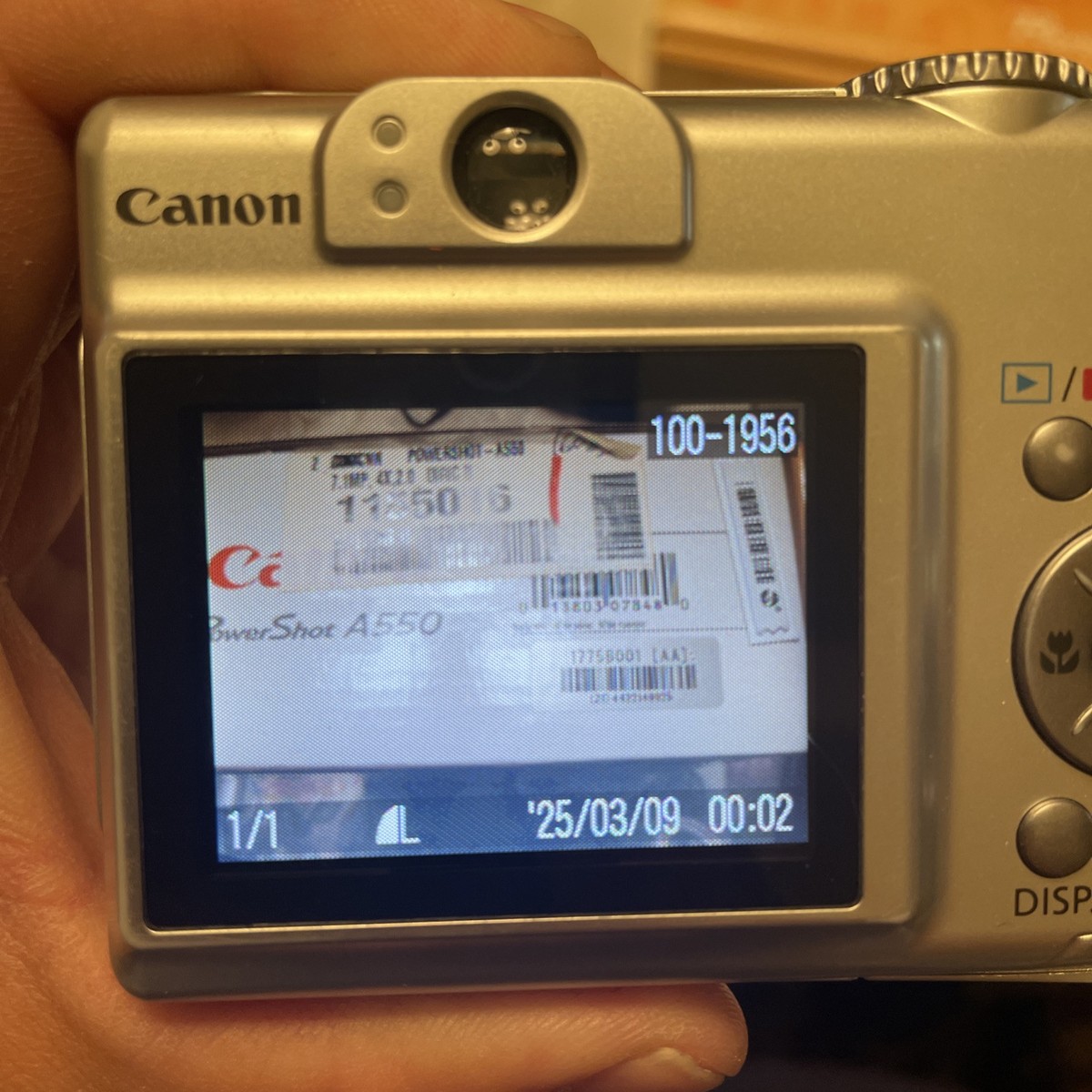 CANON PowerShot A550 Digital Camera- Nice Condition- With Box