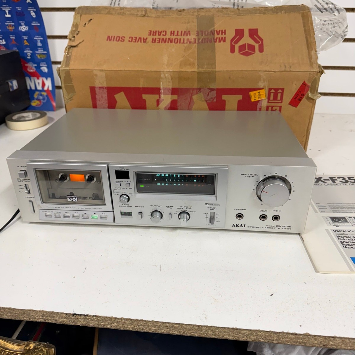 VTG AKAI GX-F35 Glass Head High Quality Cassette Tape Deck