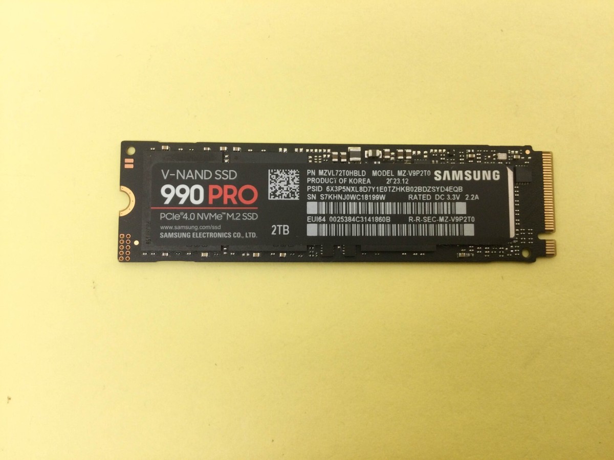 Samsung 990 PRO 2TB M.2 NVME PCIE 4.0 V-NAND Internal SSD MZ