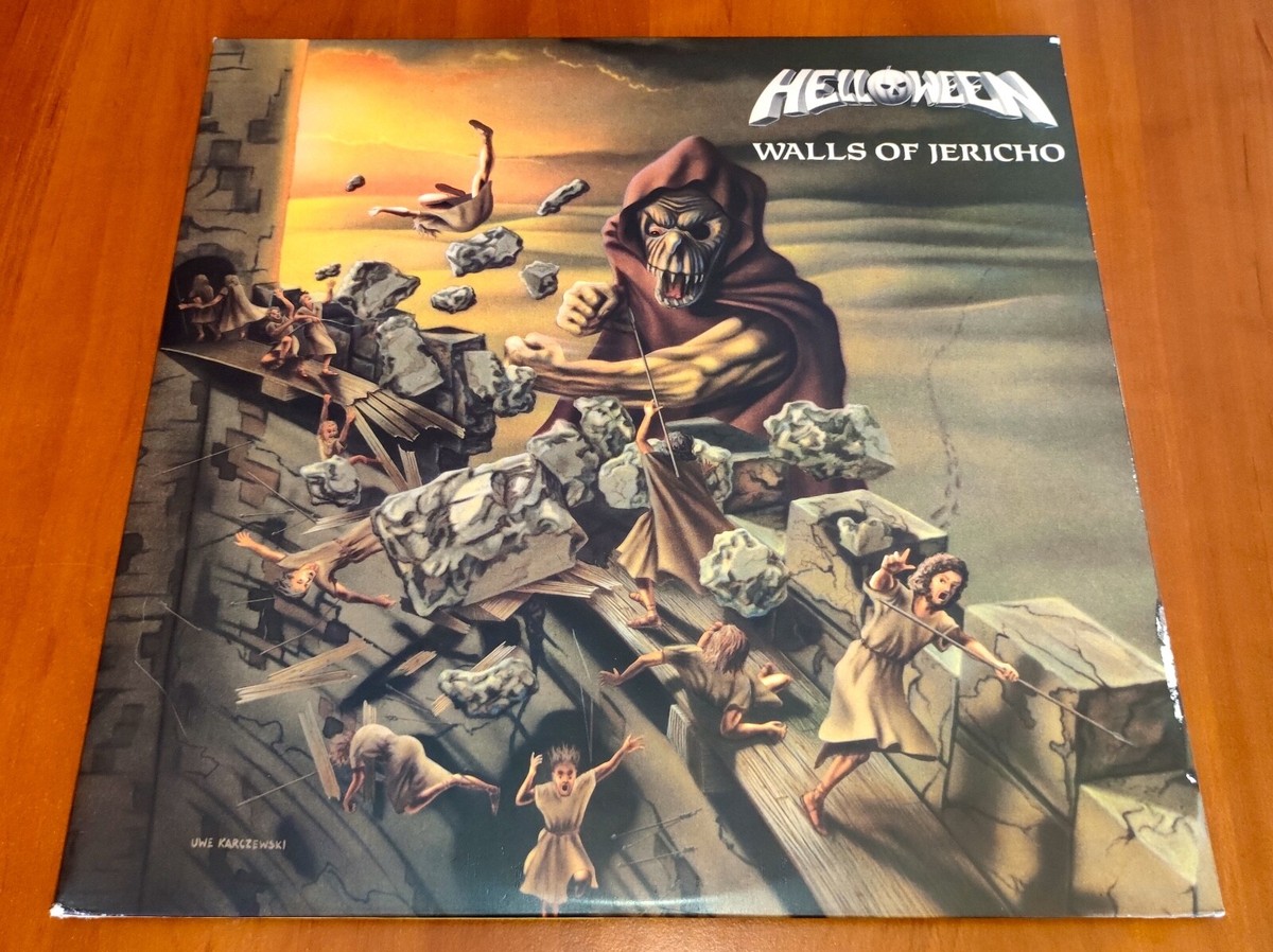 HELLOWEEN WALLS OF JERICHO 2x LP *RARE* RED CLEAR VINYL BOB PRESS