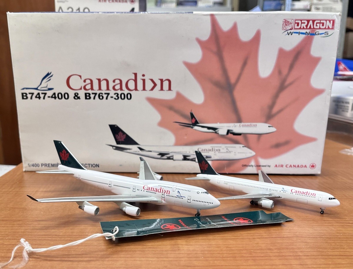 Canadian Airlines Boeing 747 & 767 Set Dragon Wings 1:400 Air