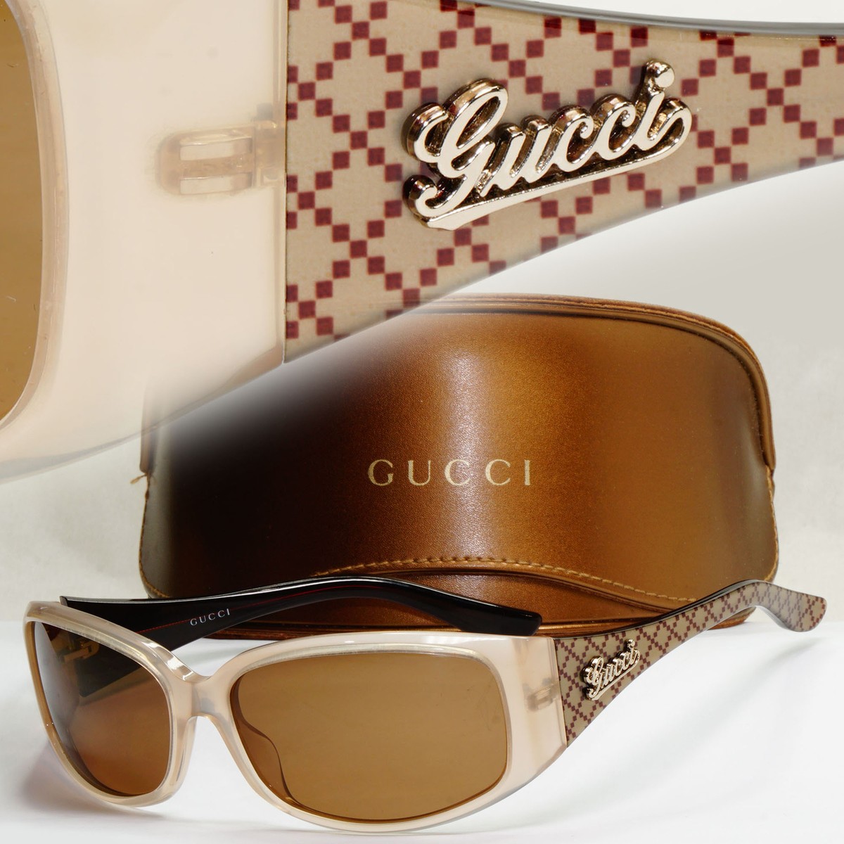 Gucci Sunglasses 2006 Vintage Monogram Unisex Square GG 3032/N/S
