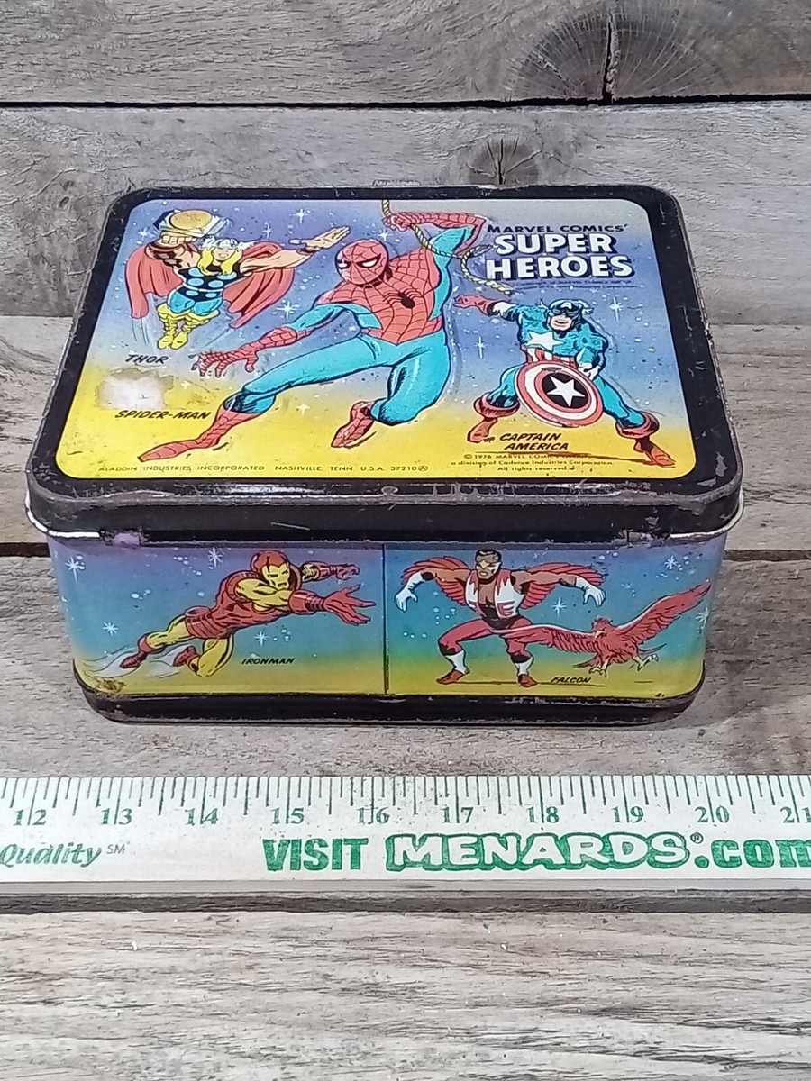 Vintage Aladdin 1976 Marvel Comics Super Heroes Lunchbox With