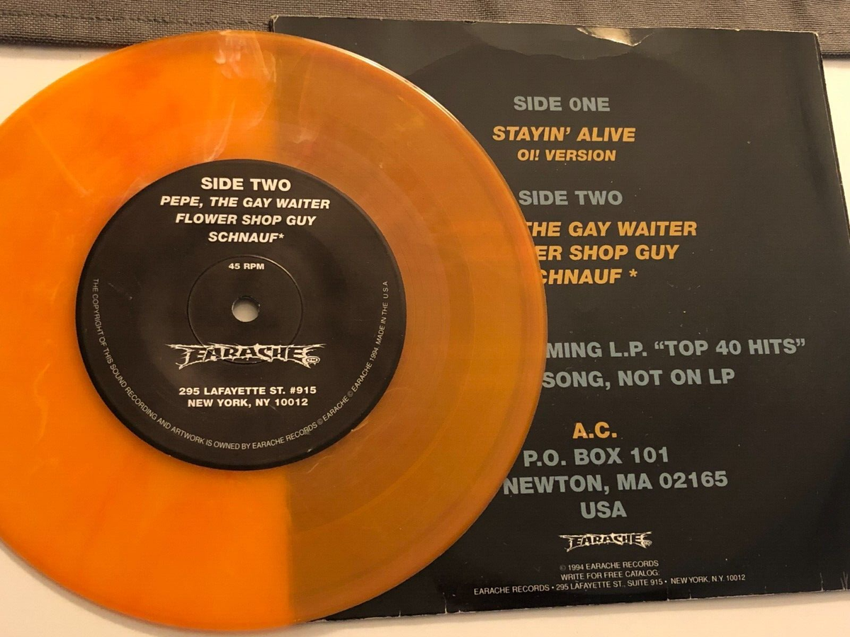 ANAL CUNT STAYIN ALIVE OI RARE ORANGE VINYL 7
