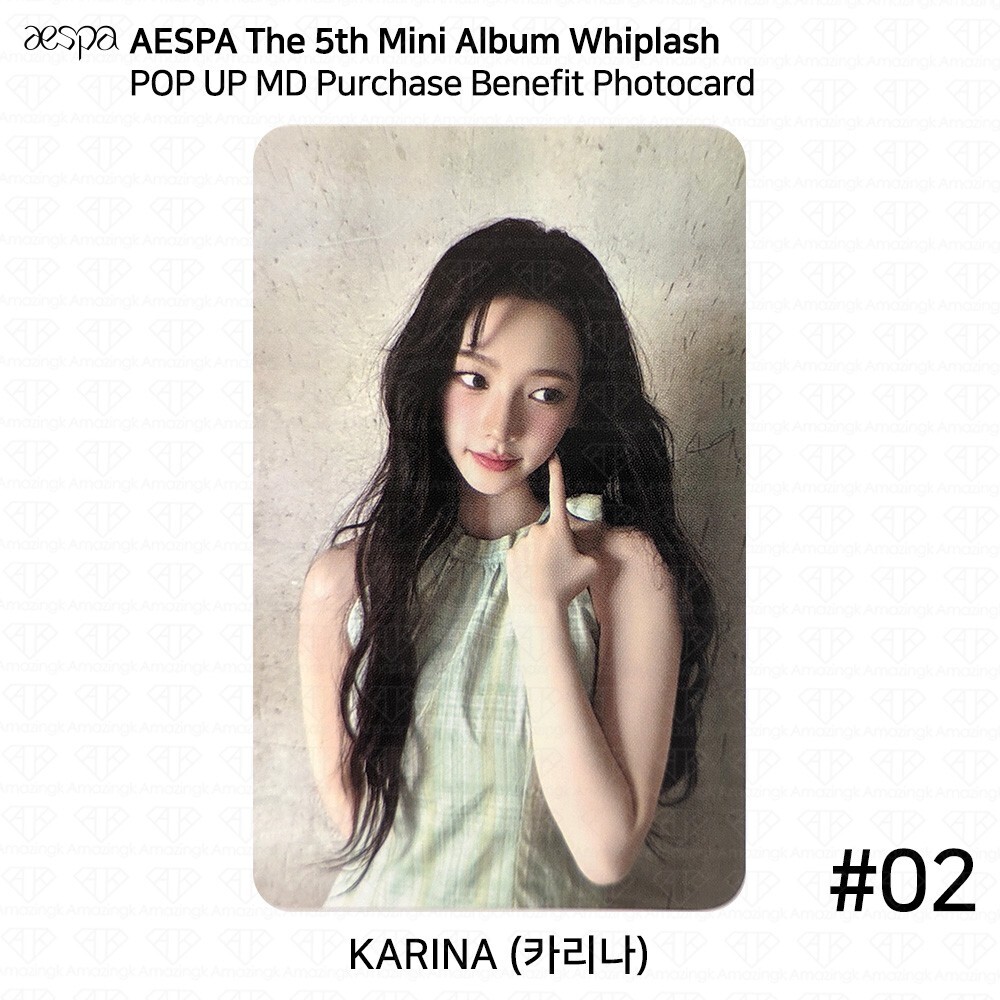Aespa 5th Mini Album Whiplash POP UP MD Benefit Photocard KARINA