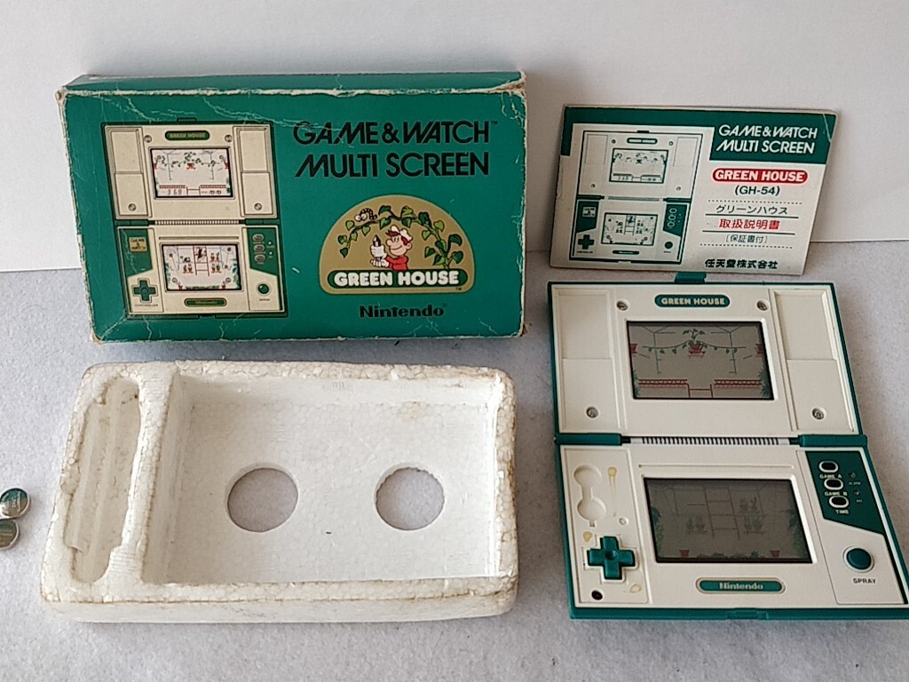 Used Nintendo Game & Watch GREEN HOUSE Multi Screen concole, Boxed