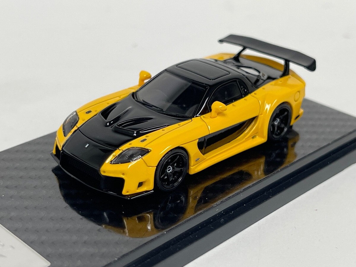 1/64 YM Model Mazda RX-7 Fortun 7 VeilSide in Yellow 299 pieces 64
