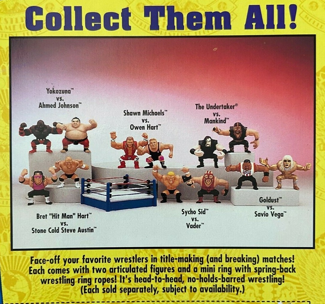 WWF Grudge Match Mini Wrestling Figures Hart Austin Undertaker