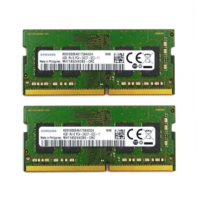 Samsung 8GB (2X 4GB) DDR4 2400MHZ PC4-19200 SODIMM (M471A5244CBO