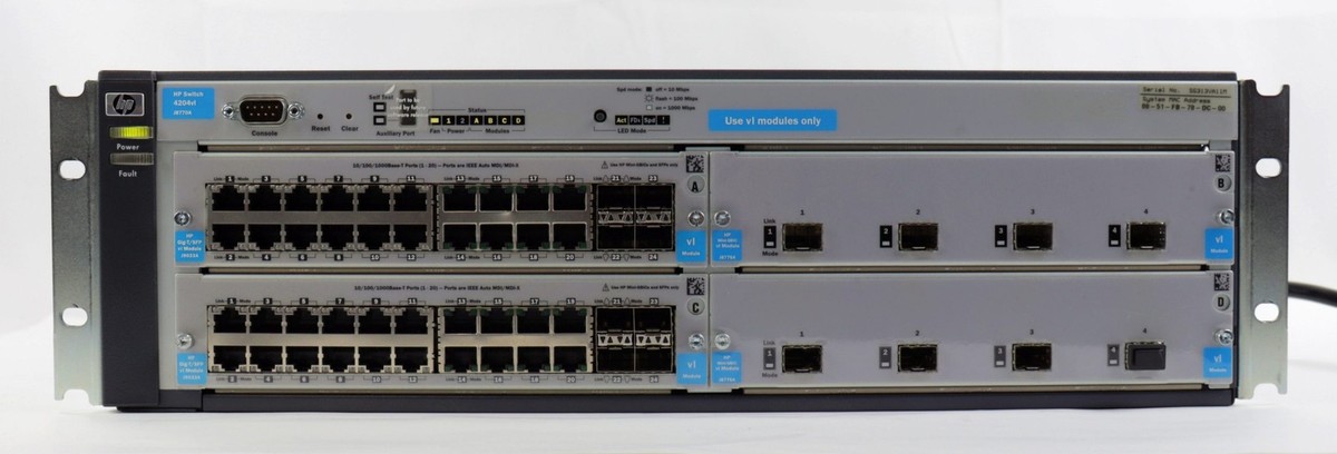 HP Procurve 4204vl J8770A Managed Switch 2x J9033A 2x J8776A | eBay