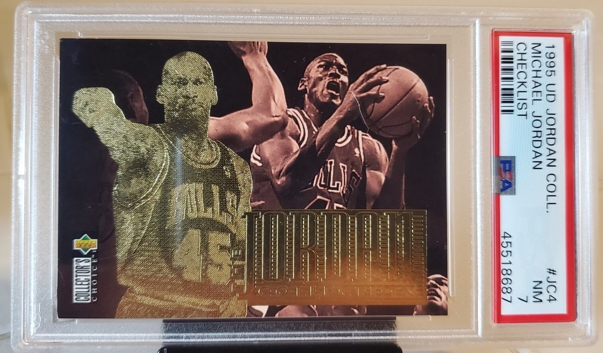 1995 Upper Deck MICHAEL JORDAN #JC4 PSA 7 GOLD Foil Checklist Card