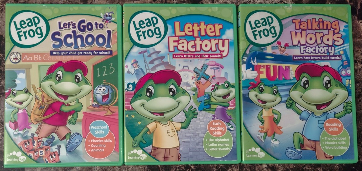 Leap Frog Collection Let's Go to School Letter Words Factory DVD