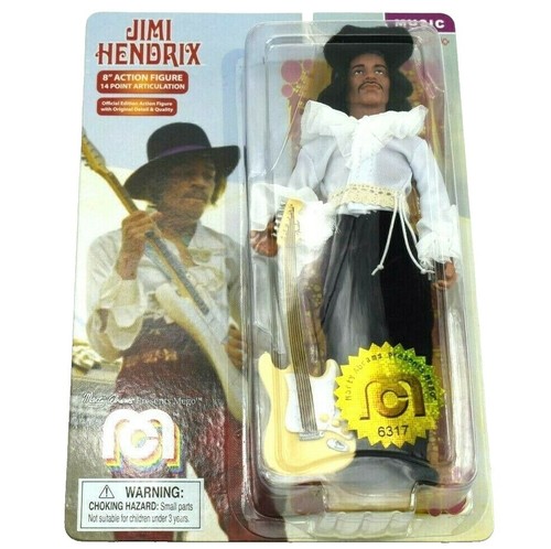 Jimi Hendrix 8 Inch Classic Action Figure Toy MUSIC ICONS Mego