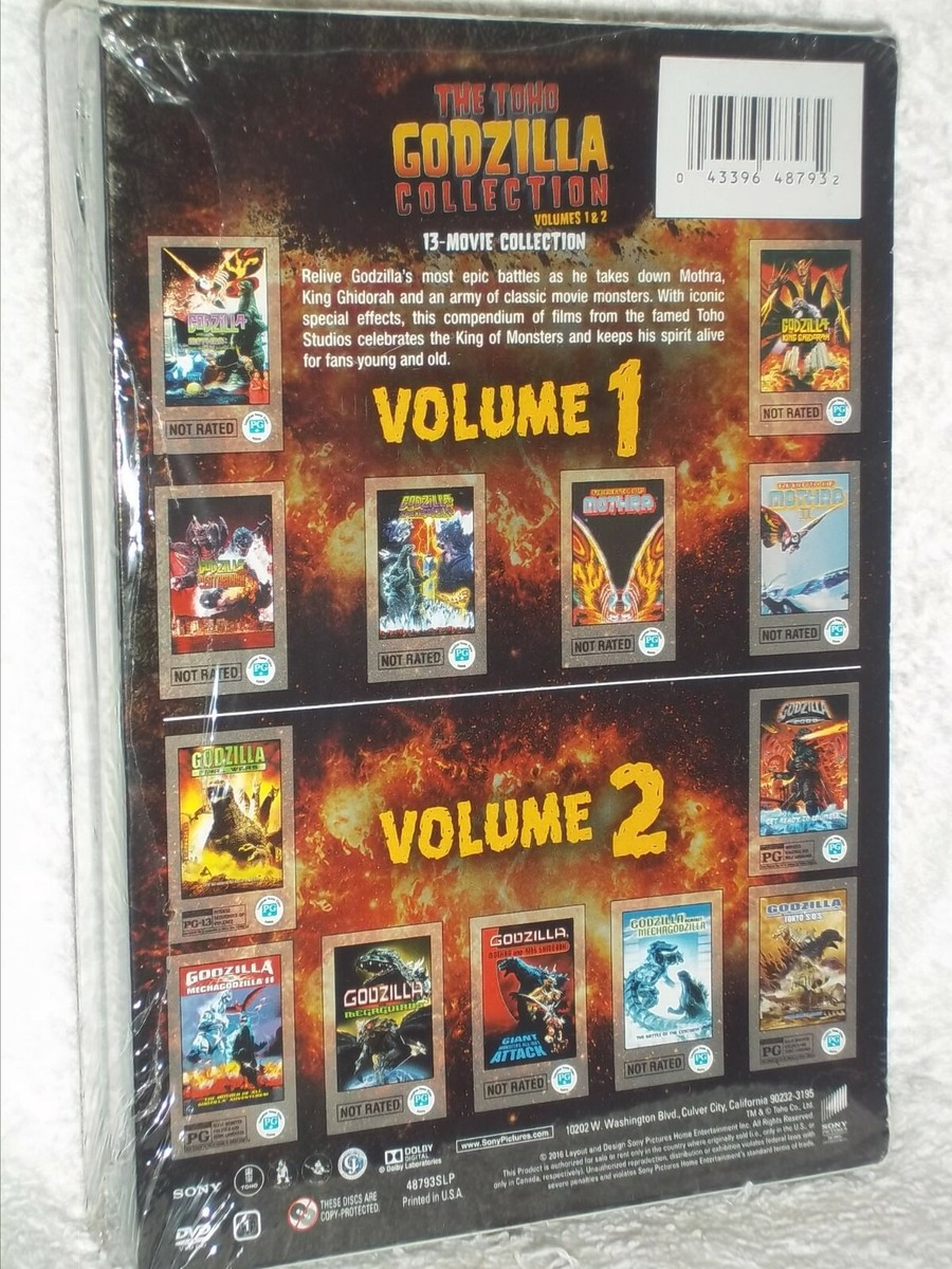 The ToHo Godzilla Collection Volumes 1 & 2 (DVD, 2016, 13-Movie