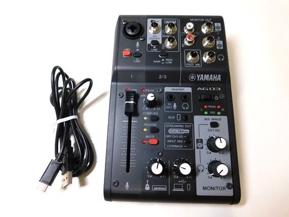 YAMAHA AG03MK2 B Black 3ch Live Streaming Mixer USB Audio