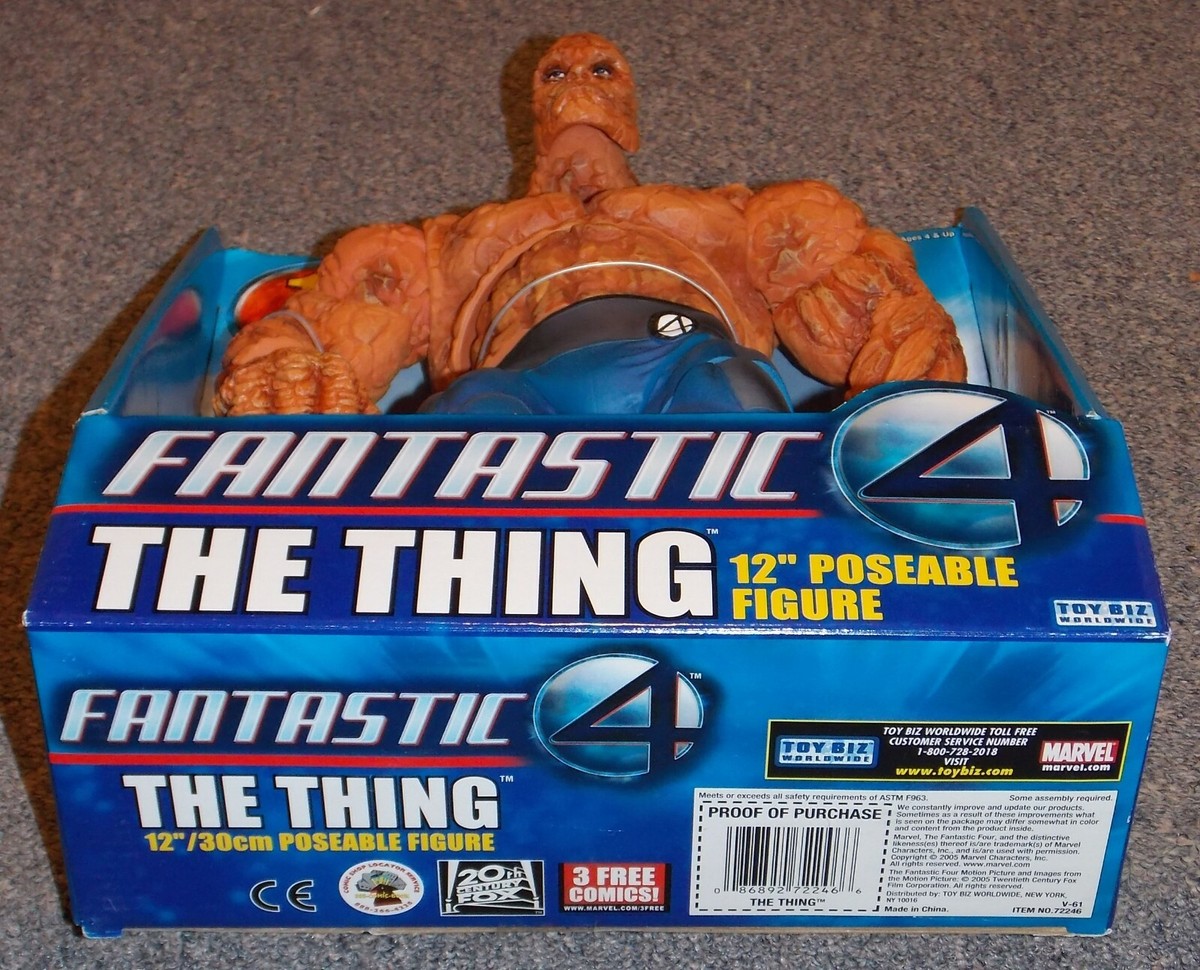 2005 Marvel Fantastic 4 The Thing 12 inch Movie Figure New In The