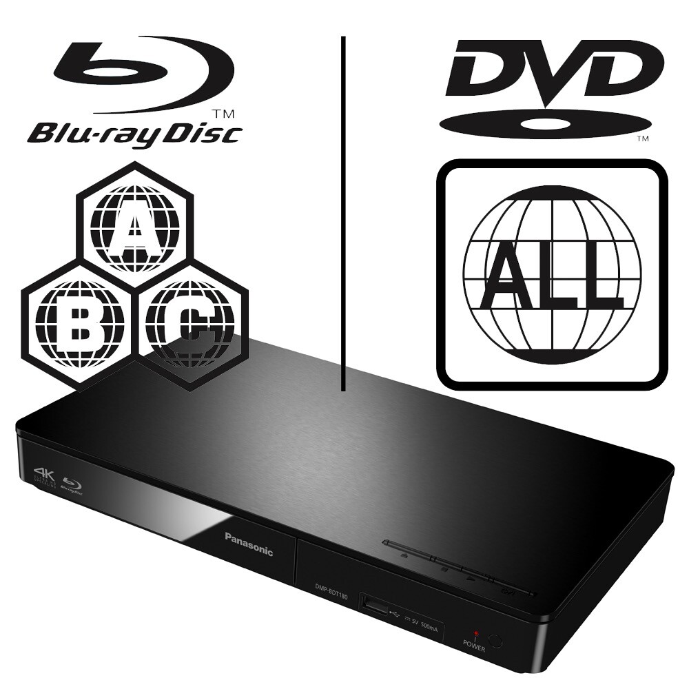Panasonic Blu-ray Player DMP-BDT180EB All Zone Code Free