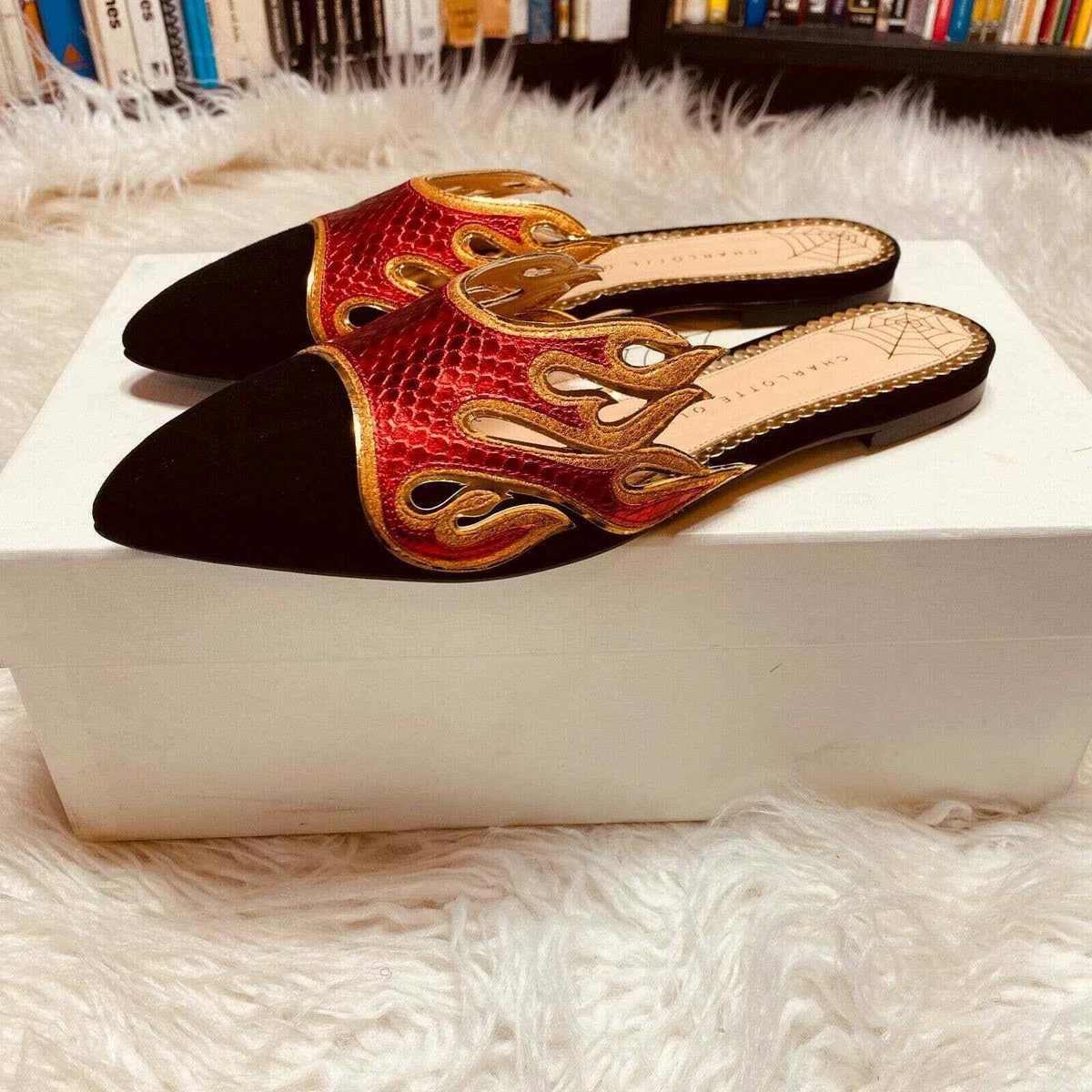 Charlotte Olympia Flaming Slides Size 36 / 6 Fire Shoes / Flats | eBay