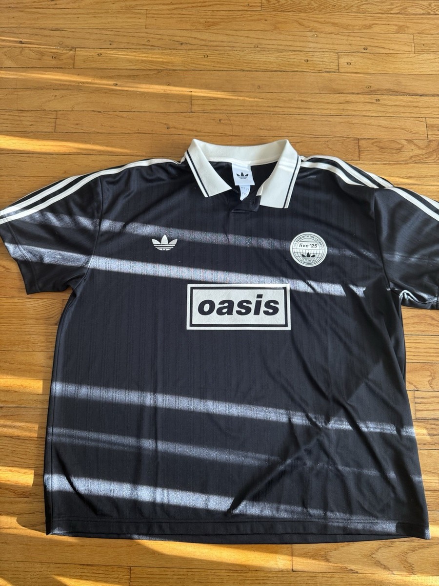 adidas Oasis Live '25 Tour Jacquard Football Jersey Black | eBay