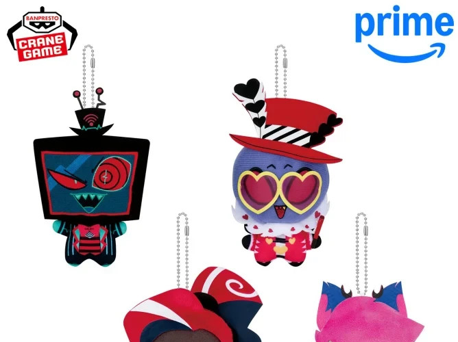 Hazbin Hotel Plush Doll vol.3 Mascot Chain 11cm Valentino Vox Set