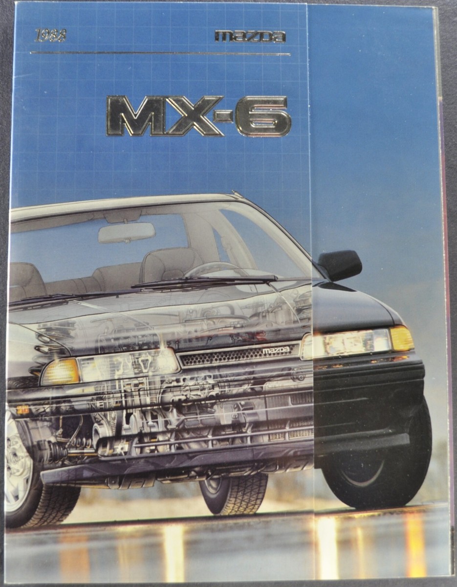 1988 Mazda MX-6 Catalog Brochure GT Turbo Sports Coupe Excellent
