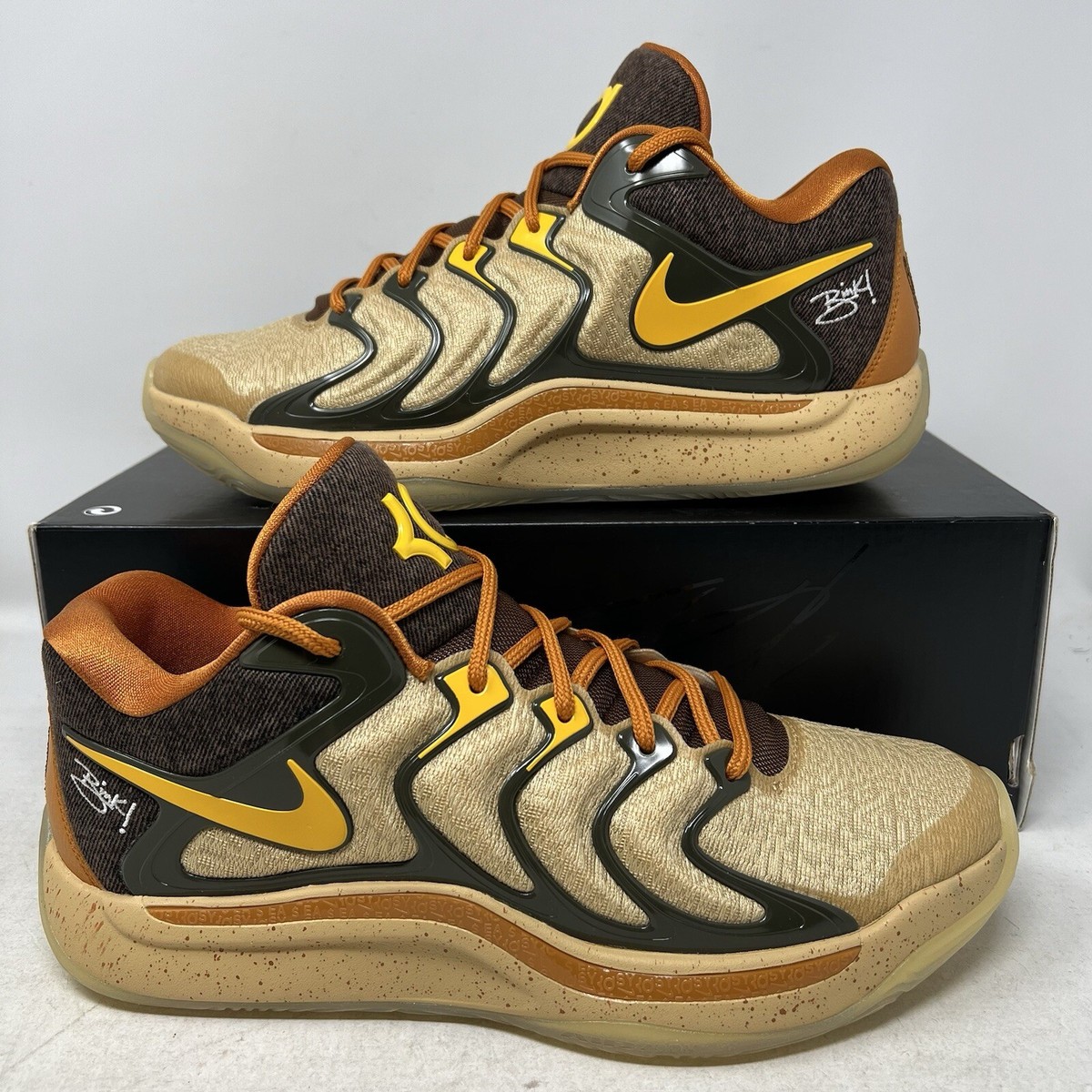 Nike KD 17 NRG x Bink Sesame University Gold Men's 10 HJ4464-200