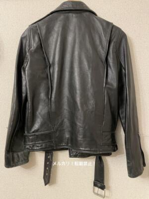 APC Black Leather Double Riders Jacket Men's Size S From Japan