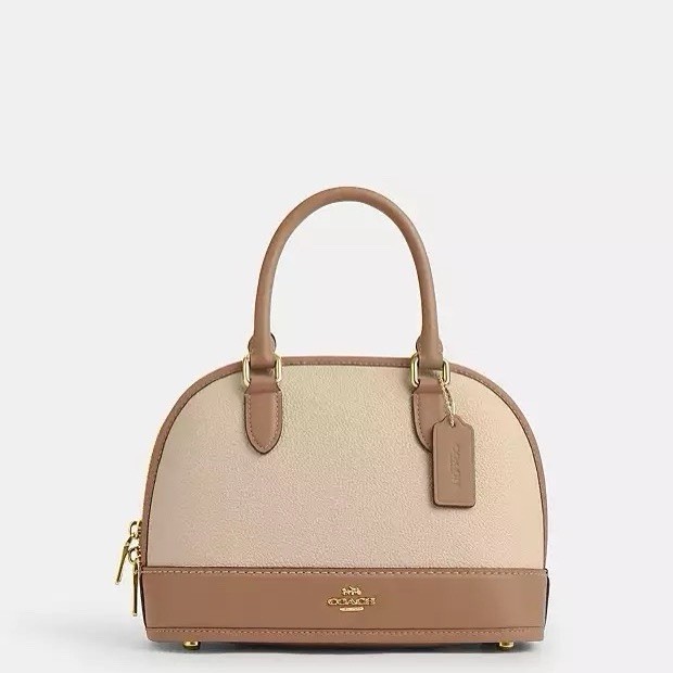 NWT Coach Handbag Sabrina Satchel Bag In Colorblock CAM56 /Ivory