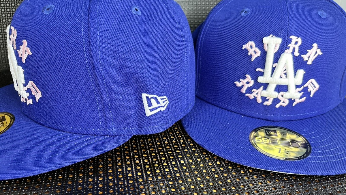 New Era 59fifty Born X Raised Dodgers LA Rocker Vanice Blue 7 1/4