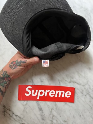 Supreme Denim Croc Strap Camp Cap FW14 Box Logo | eBay