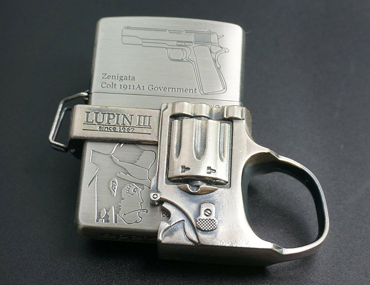Zippo Police Inspector Zenigata Gun Action Lighter Lupine Third