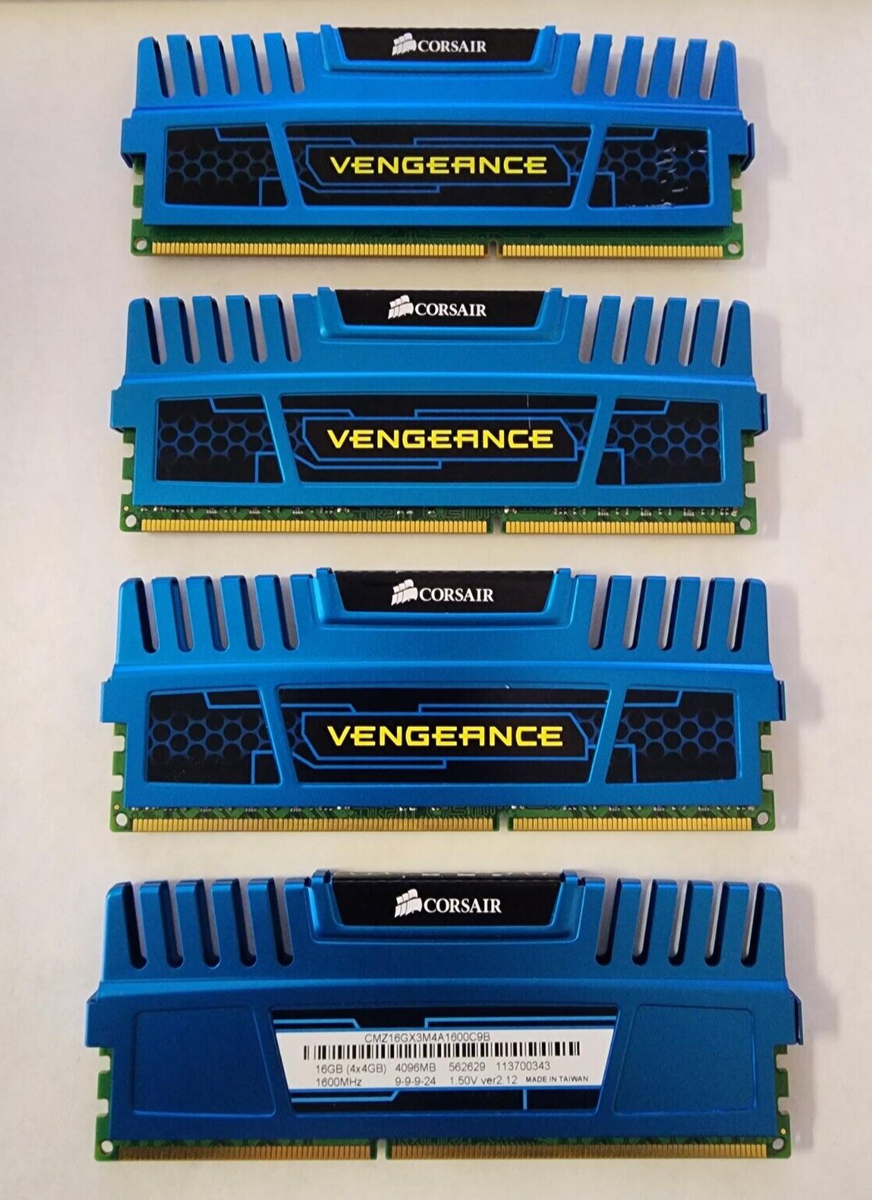 CORSAIR VENGEANCE 16GB (4GBX4) DDR3-1600MHz PC3-12800 1.5V