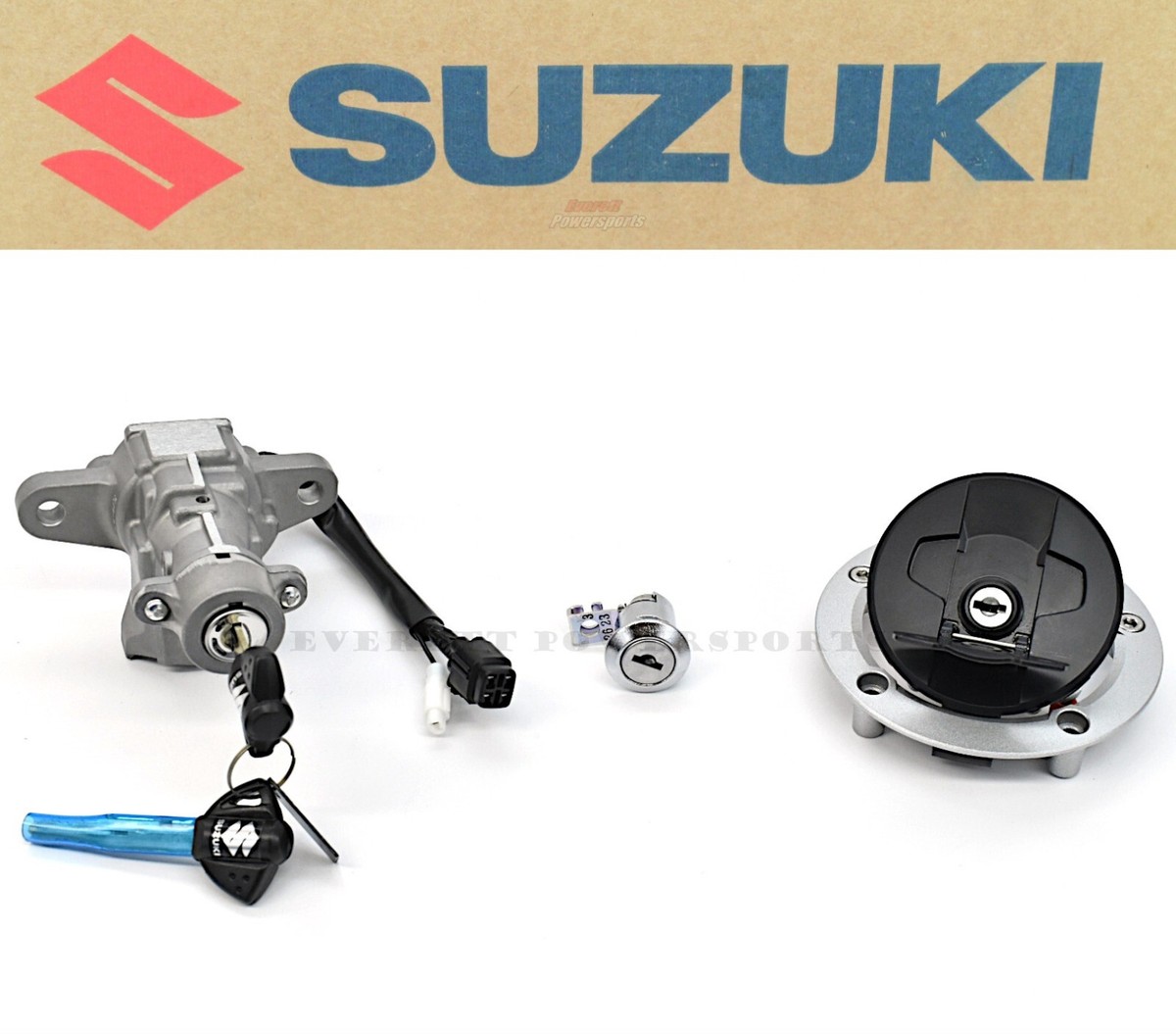 Lock Set GSXS750 18-23 OEM Suzuki Ignition Key Switch Cap Helmet