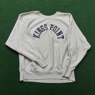 Vintage Champion Sweatshirt Mens XL Gray 90S Kings Point Reverse