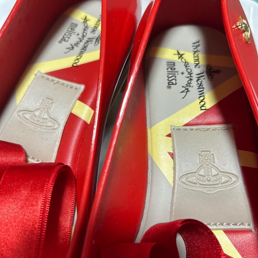Vivienne Westwood x Melissa Red Rocking Horse Ballerina Shoes 24cm