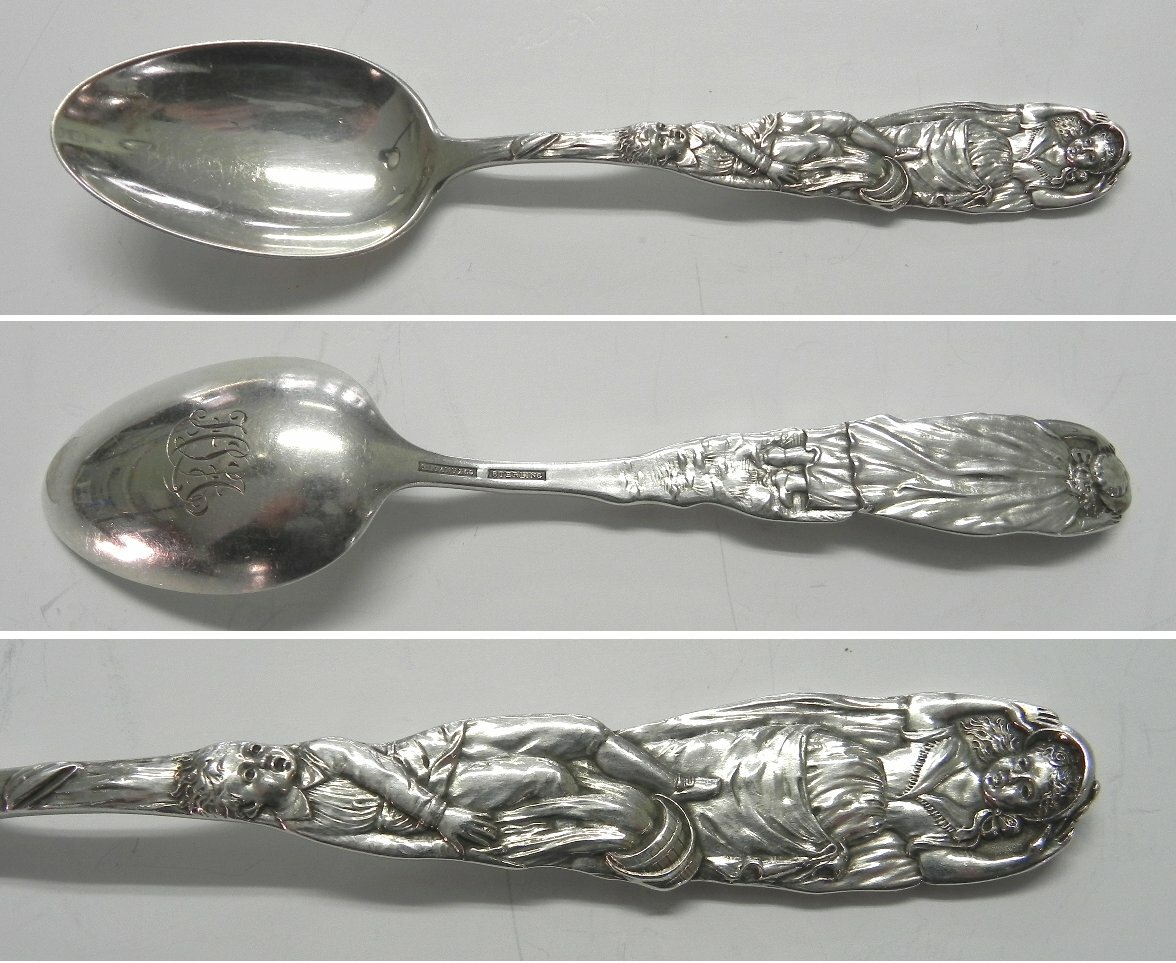 Antique Tiffany Co JACK AND JILL 1900 Sterling Silver 6-3/8