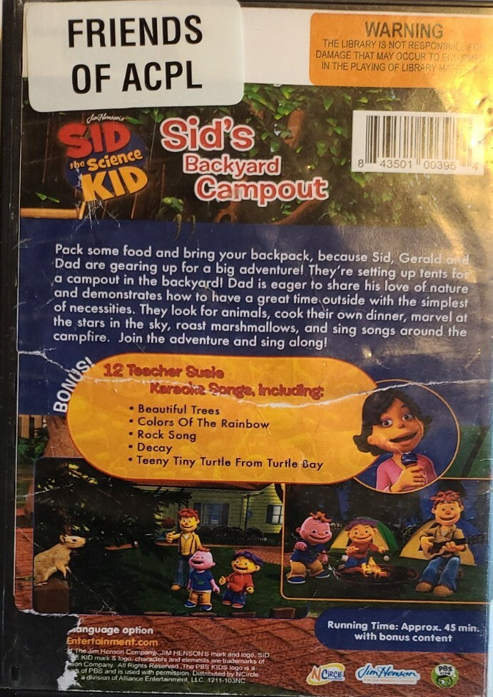 Sid The Science Kid: Sid's Backyard Camp Out (DVD) 843501003954| eBay
