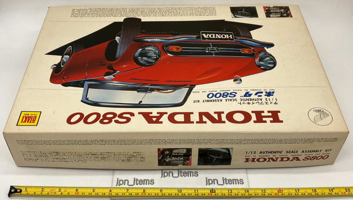 Otaki 1/12 Plastic Model Kit Honda S800 Display Unassembled