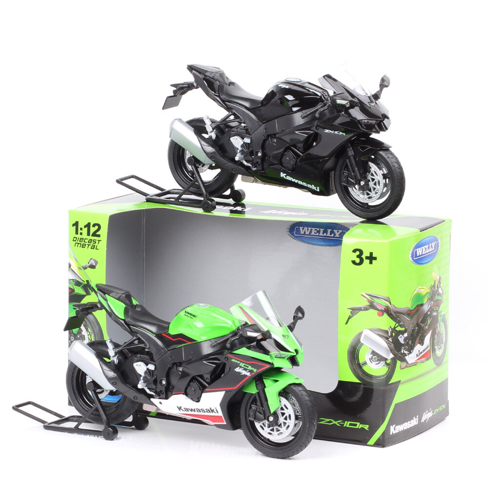 Welly 1/12 Scale 2021 Kawasaki Ninja ZX-10R ZX10R Motorcycle Model