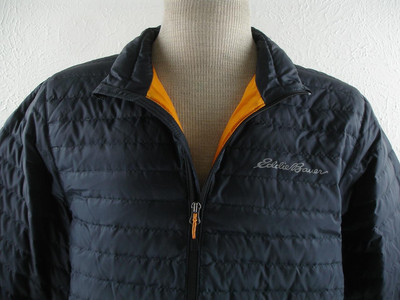 Men's S Eddie Bauer EB650 650 Puffer Down Navy Blue Jacket Coat