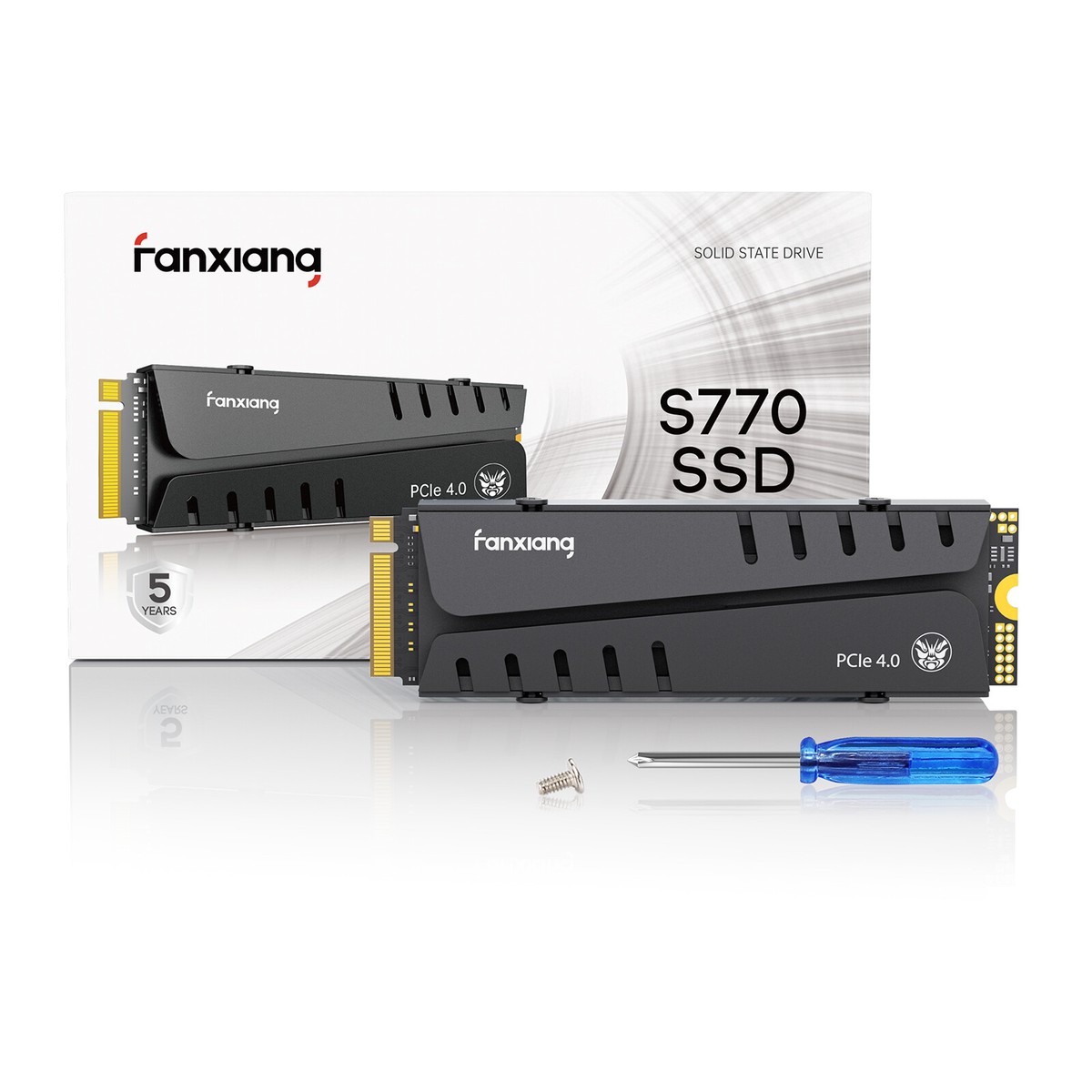 Fanxiang M.2 NVMe 1TB 2TB 4TB PS5 SSD Heatsink TLC Internal PCIe