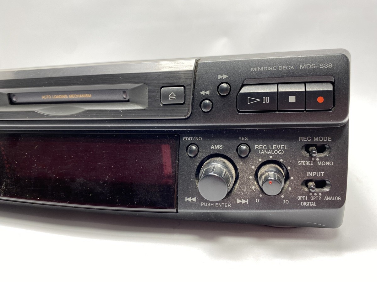 SONY MDS-S38 Black MD Deck Recorder Body Only Fully Tested Working