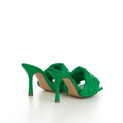 BOTTEGA VENETA 1500$ Lido Sandals Mules - High Heel, Grass Green